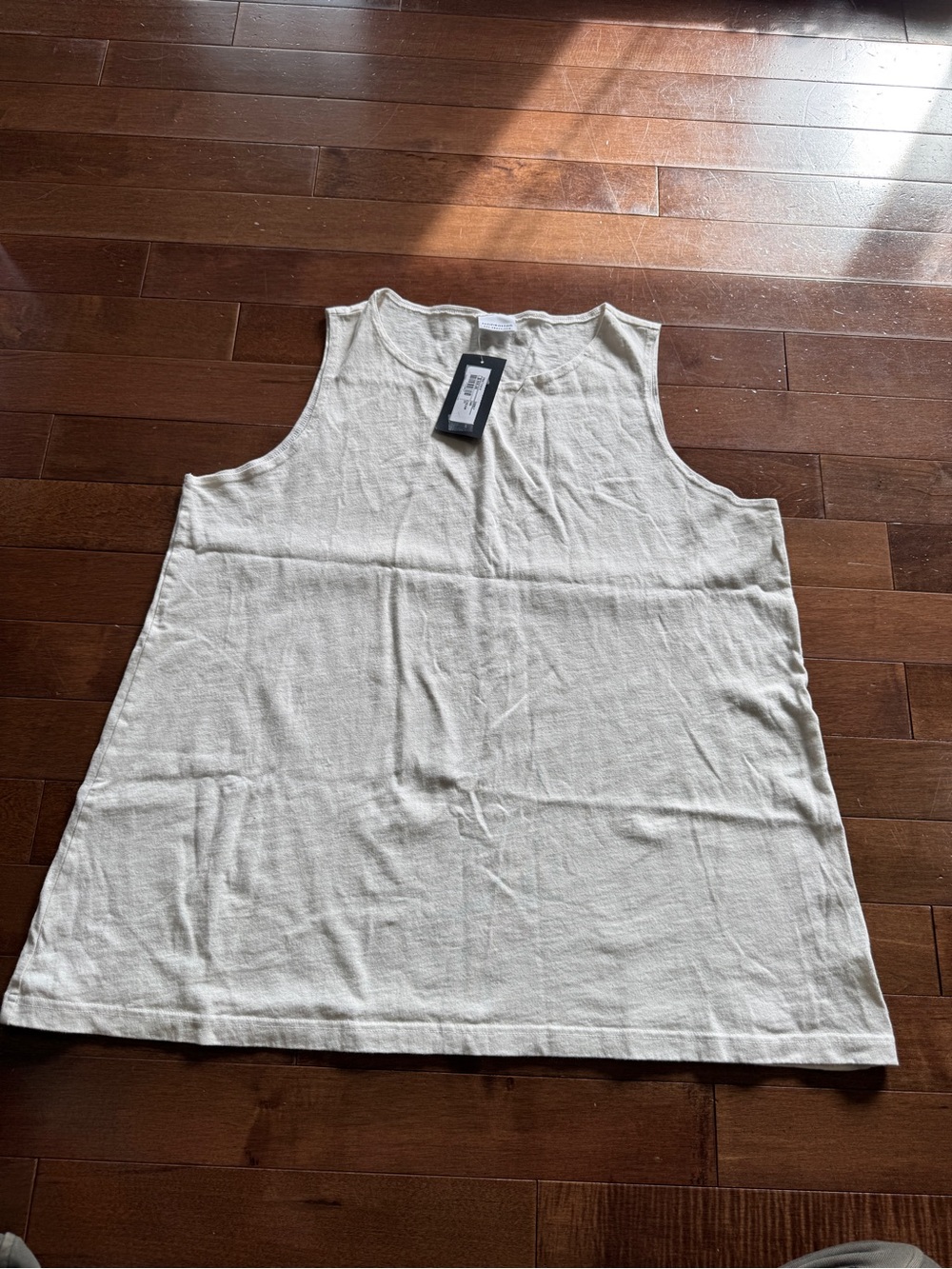 Pacific Cotton San Francisco by Bryn Walker Sleeveless Tank Size L light cream